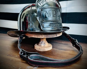 Leather Fire Helmet Chin Strap