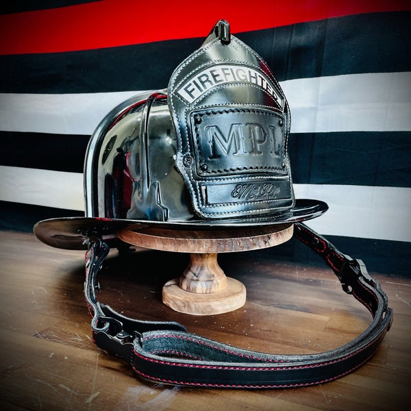 Leather Fire Helmet Chin Strap