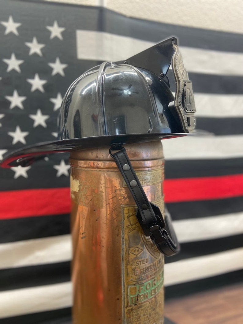 Leather Fire Helmet Chin Strap Etsy