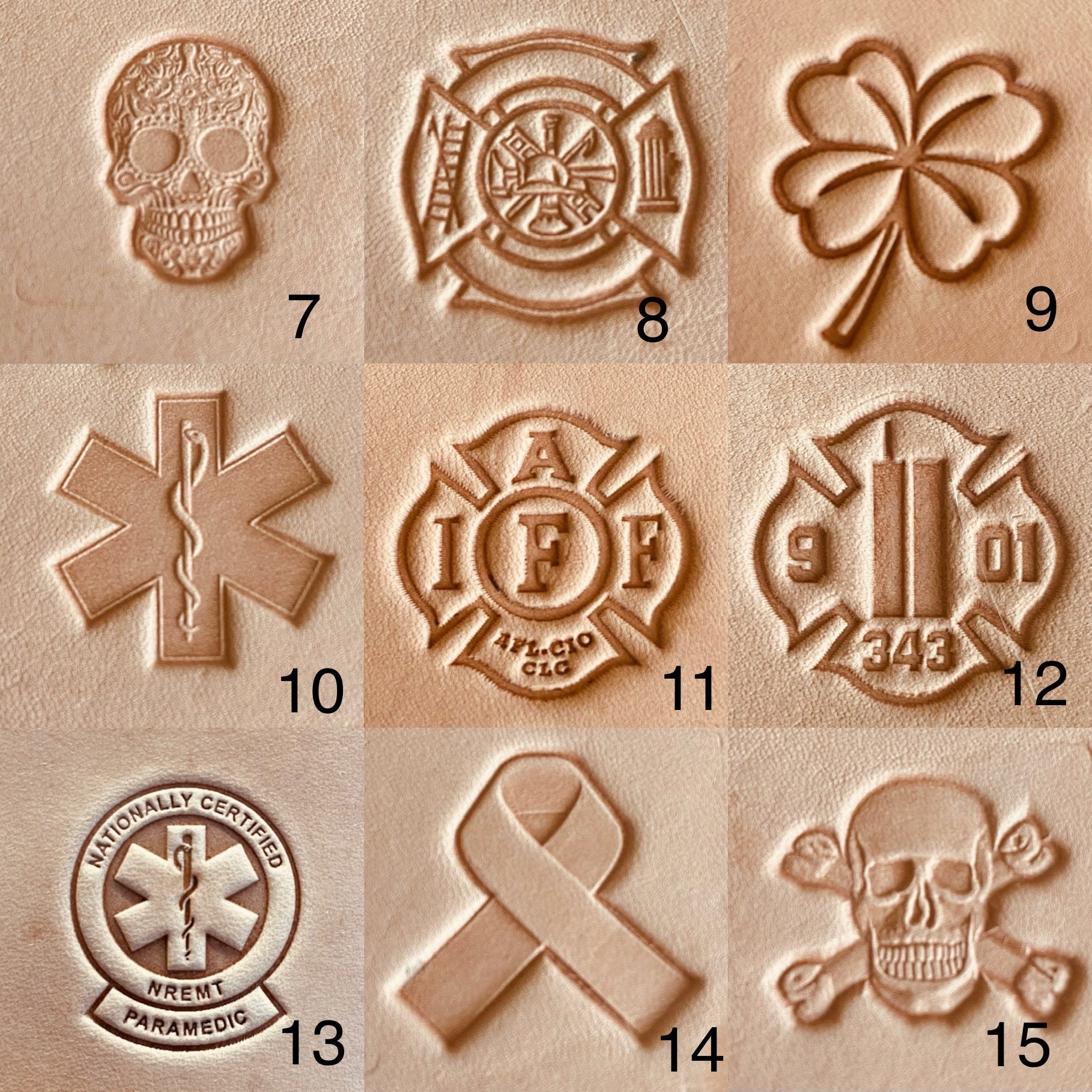 Firefighter / EMS Radio Strap & Bucket / Holster chestnut Leather full