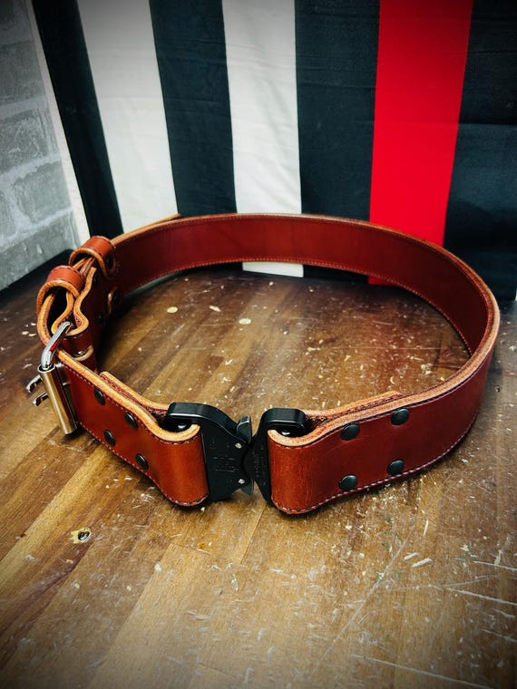 Truck Belt, Bunker Belt, 2 Inch Leather Firefighter Turnout