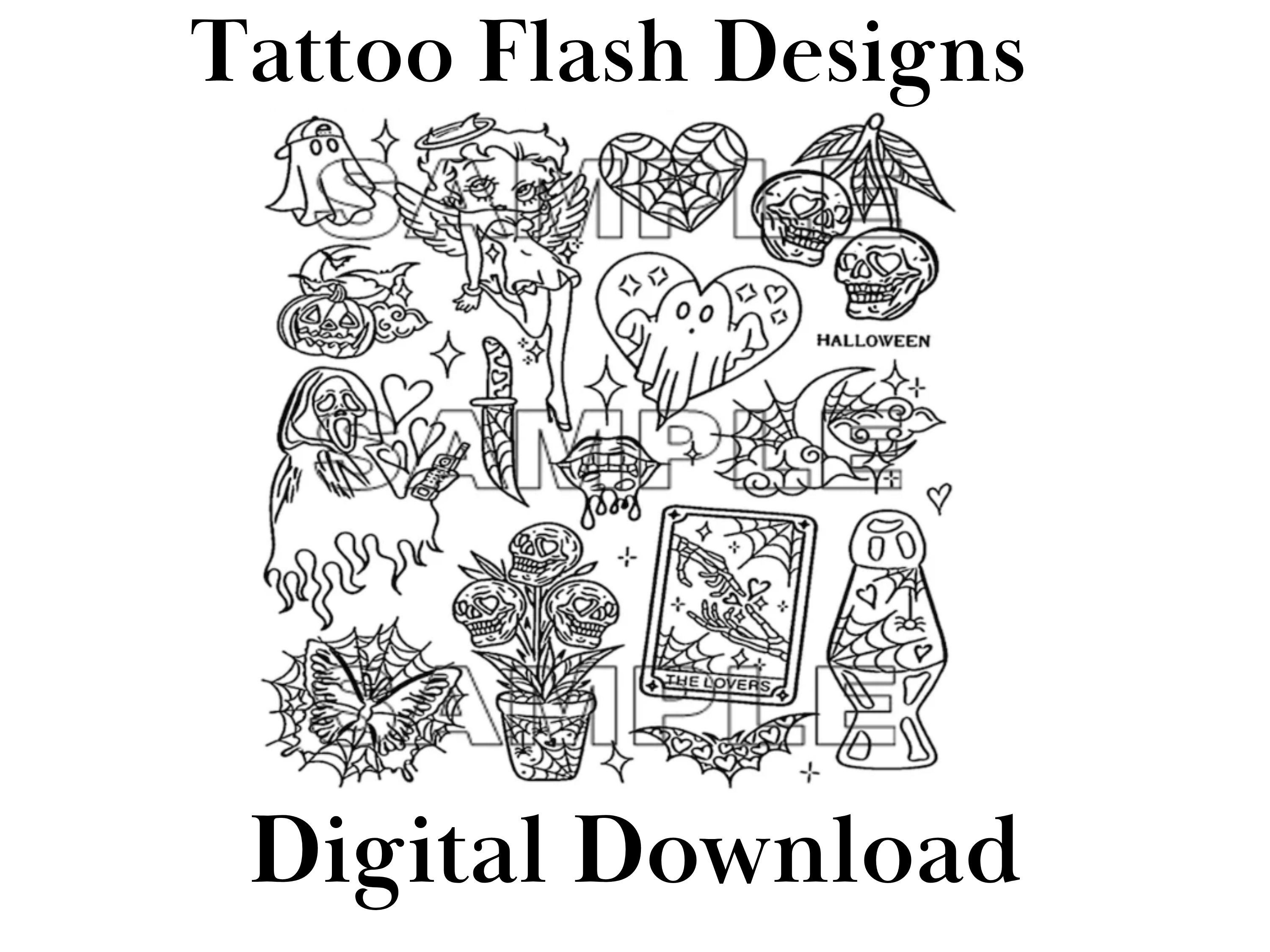 Ready Printed Tattoo Flash - Etsy