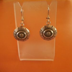 Sterling Petroglyph Earrings, Small Shield Design, Dangle Earrings, Southwest Earrings, Petroglyph Jewelry, Gifts for Her