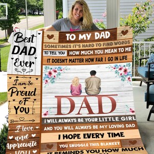 To My Dad - Best Dad Ever | Premium Plush Blanket, From Daughter