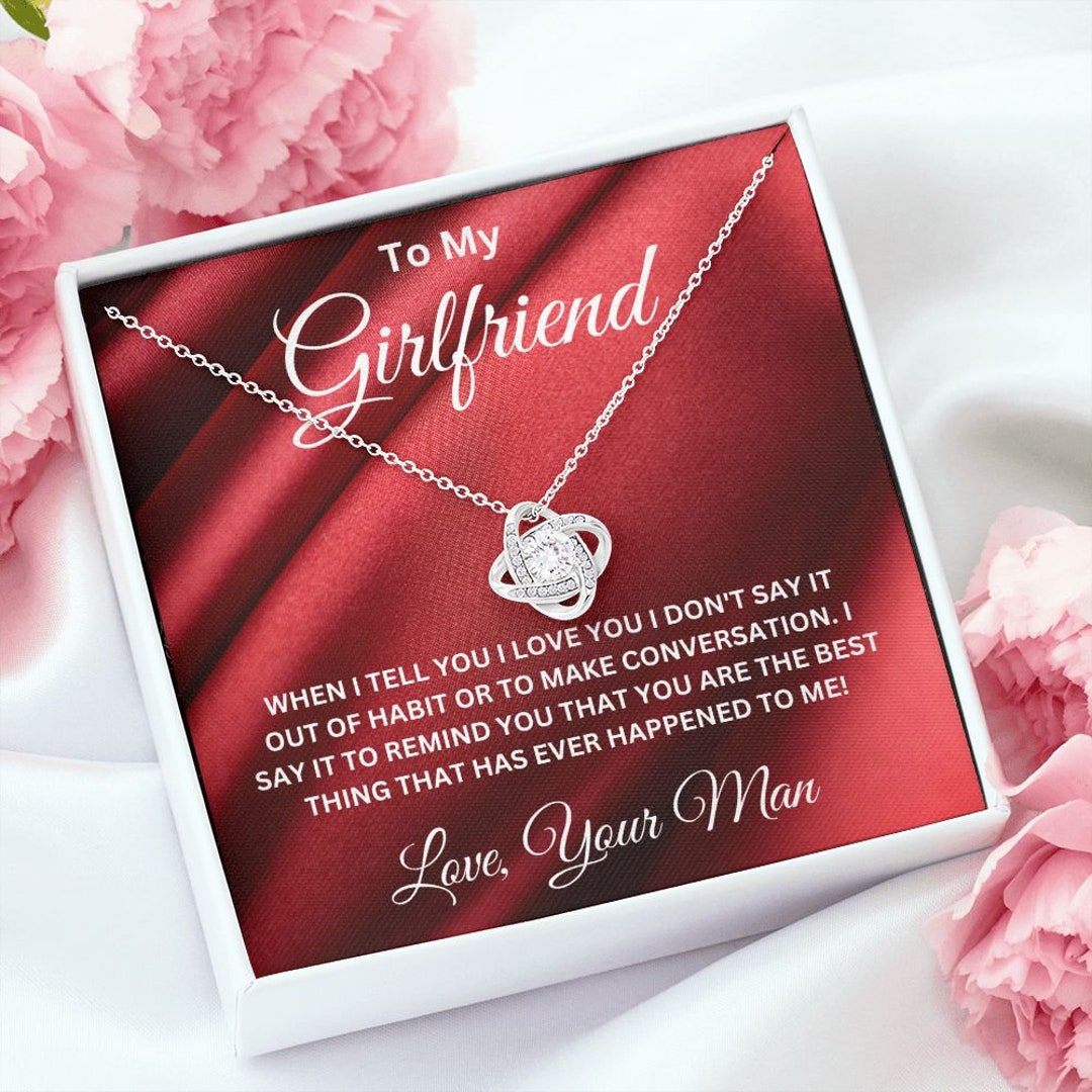 To My Girlfriend Necklace, Anniversary Gift for Girlfriend, Girlfriend ...