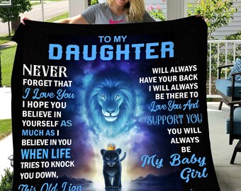 A mi hija - Creo en ti / Manta de felpa premium, Queen, Throw, Fleece, Sherpa