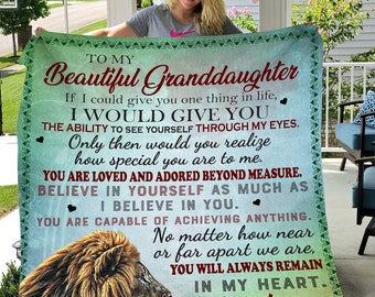 To My Beautiful Granddaughter - You Are Loved | Premium Plush Blanket