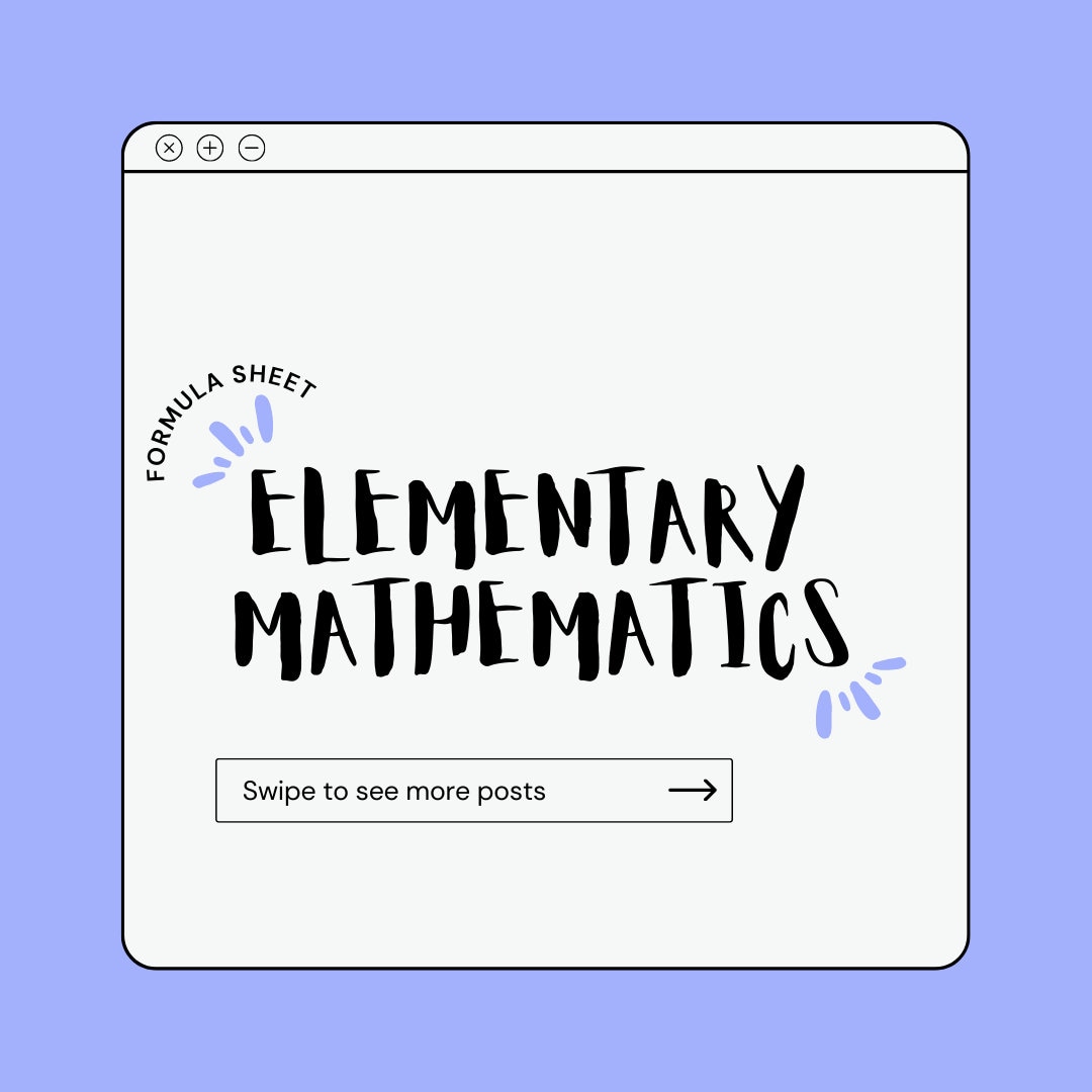 O Level E-math Formula Sheet - Etsy