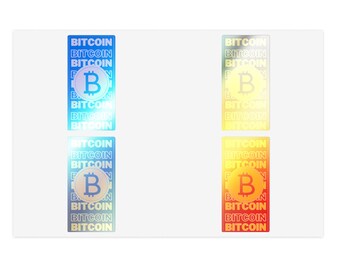 Fogli di adesivi Bitcoin