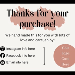 Thank You Card Small Business
