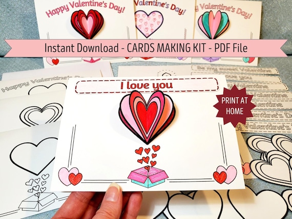 Easy Homemade Valentines Card with FREE Printable