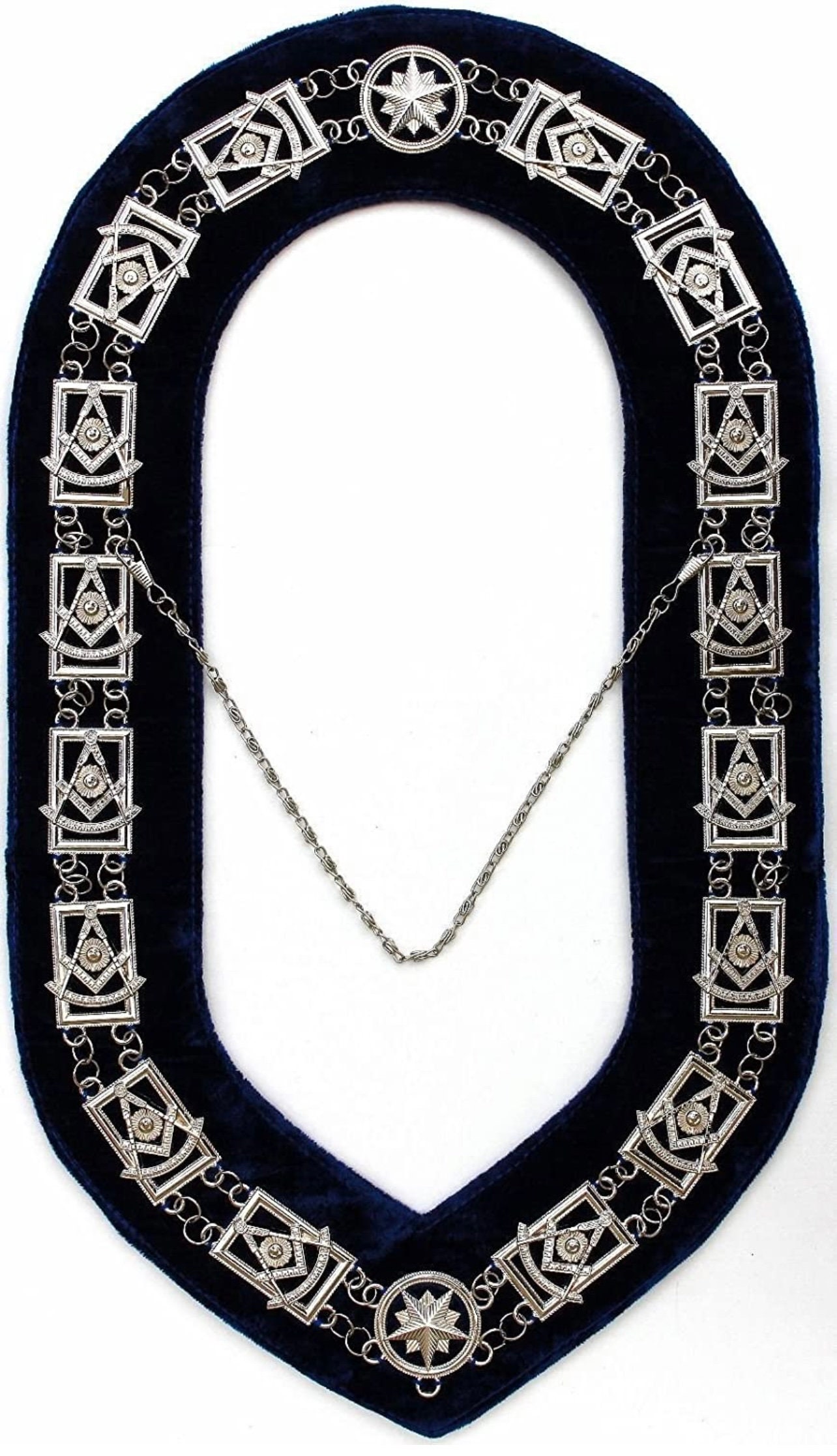 Past Master Masonic Masonic Past Master Collar - Silver