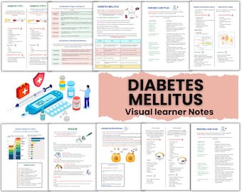 Diabetes Mellitus Pathophysiology Nursing Notes - Etsy