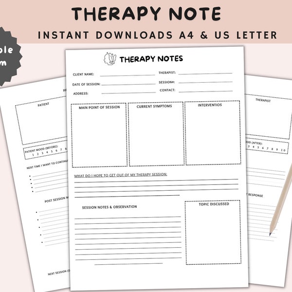 Therapist Notebook Etsy