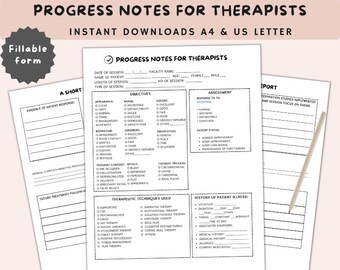 Progress Notes for Therapists | Client Counseling Template | Client ...