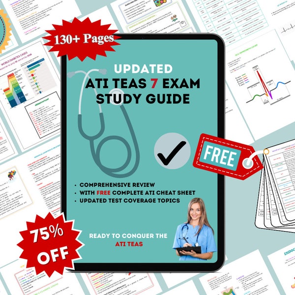 Complete ATI Teas 7 Study Guide 2024 Updated- ATI TEAS 7 Study Cheat sheet