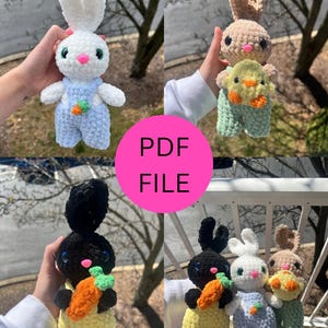 Bunnies in Overalls Crochet Pattern
