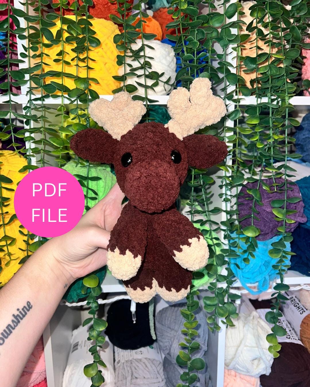 30 Moose Crochet Patterns: Woodland Amigurumi, Loveys, Plushies, and More 11 Mocha the Moose Crochet Pattern