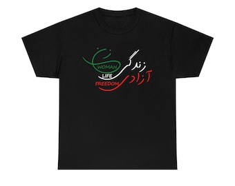 Woman Life Freedom t-shirt, Made in Australia, Only shipment to Oceania (AU+NZ)