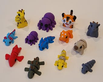 Bedårande mini-fickdjur / Fidget-leksaker för alla / PLA+ plast / Zou3D