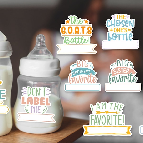 Waterproof Daycare Labels – Baby Bottle Labels – Toddler Sippy Cup Labels – Dishwasher Safe Baby Bottle Stickers – Cute Custom Name Labels