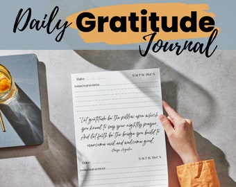 Daily Gratitude Journal | Gratitude Diary | Self Care Journal | Positive Thoughts | Mandala Color | Gratitude Journaling | Quick Journal