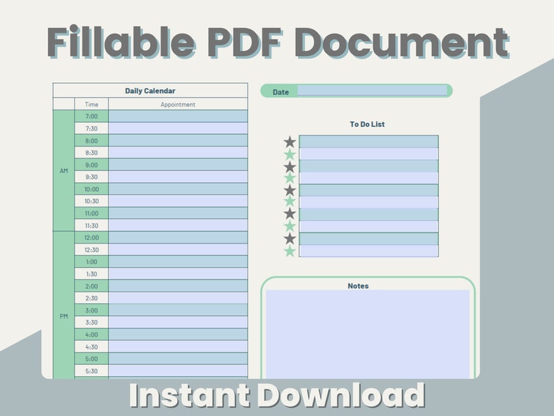 Weekly Appointment Tracker Printable Appointment Tracker To Do List Fillable PDF To-Do List Printable image 3