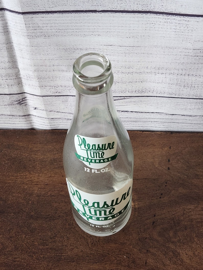 Vintage 12 OZ Pleasure Time Soda Bottle Soda Memorabilia Etsy