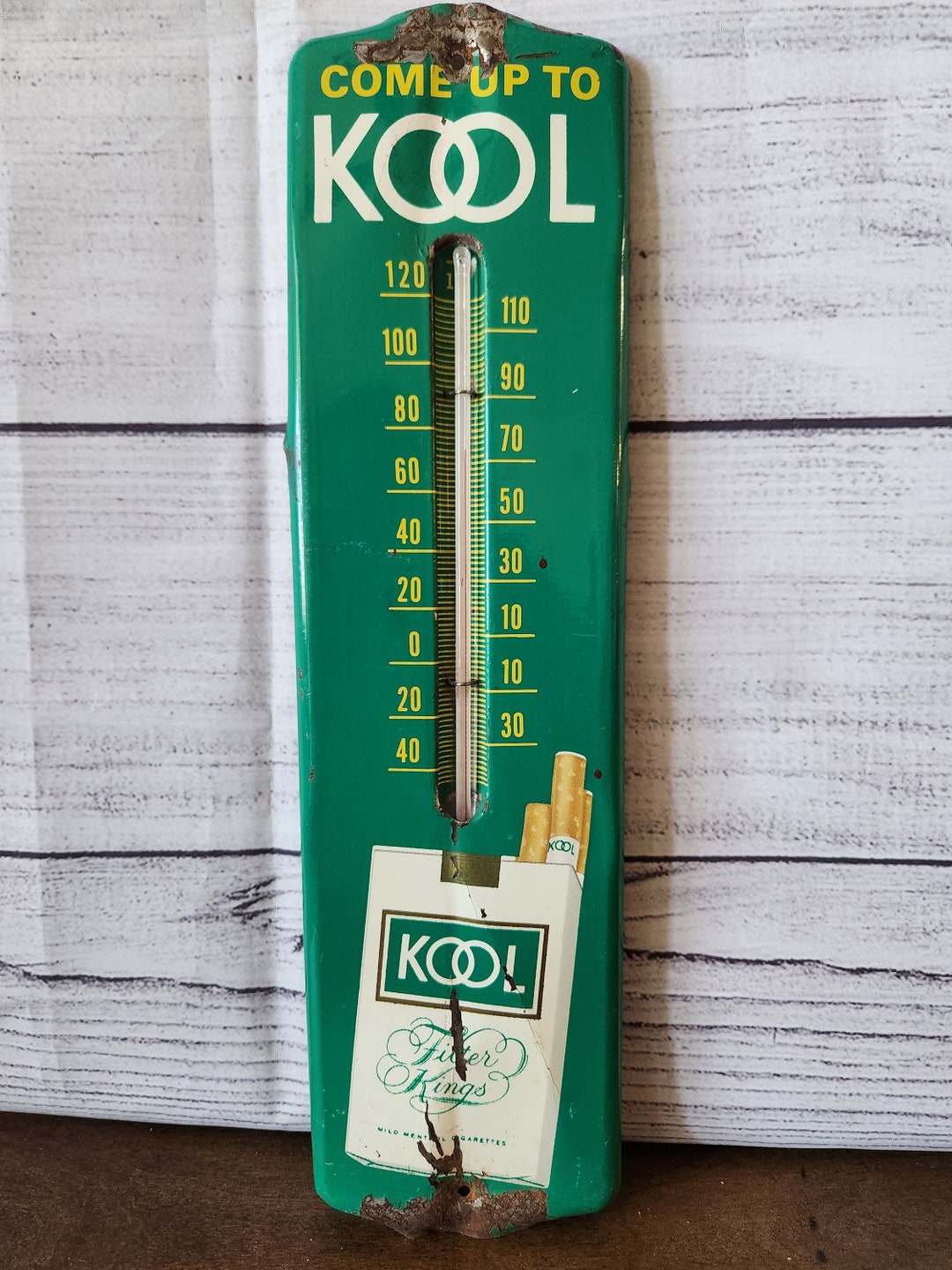 Vintage Kool Outdoor Thermometer Cigarette Advertising Etsy