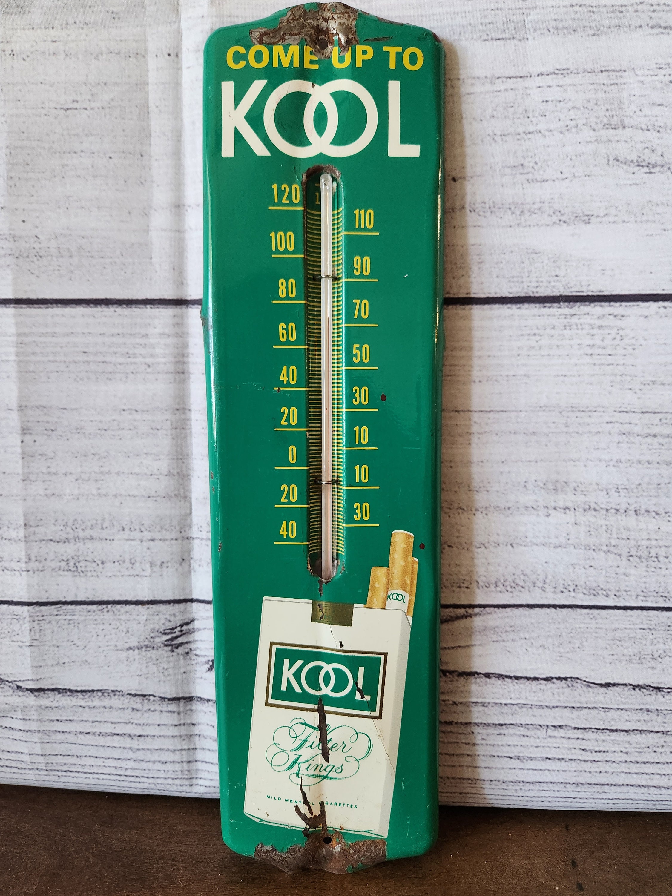 Vintage Kool Outdoor Thermometer Cigarette Advertising Etsy