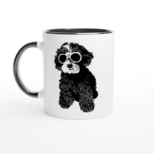 Cockapoo Wearing Glasses Mug | Thoughtful Cockapoo Gift | Cute & Funny Dog Coffee Mug | Fun Kitchen Cockapoo Cup | Dog Lover Present