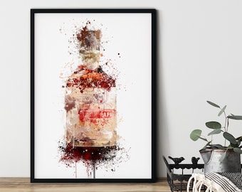 Don Papa Bottle Home Decor Kitchen Water Color Poster Print Wall Art Coffee Gift