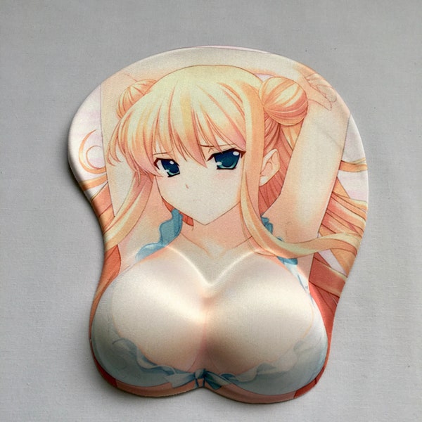 Mouse Mat ASUNA Sexy Anime Soft Breast 3D Gaming Wrist Rest Non-Slip