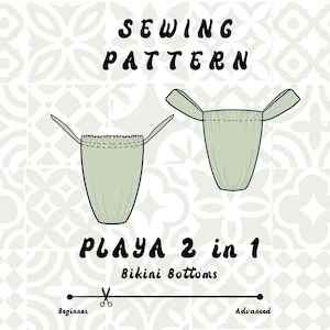 Bikini Bottom Sewing Pattern | Brazilian Cheeky | Seamless & Reversible | 2 in 1 | PDF | Sizes XS-2XL | Instant Digital Download