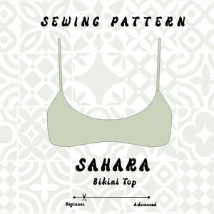 Bikini Top Sewing Pattern | Easy | Seamless and Reversible | PDF | Sizes XXS-3XL | Digital Download