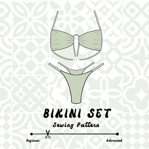 Può includere: Un cartamodello per un set di bikini. Il cartamodello comprende un top e un fondo. Il cartamodello è per un livello di abilità da principiante a avanzato.