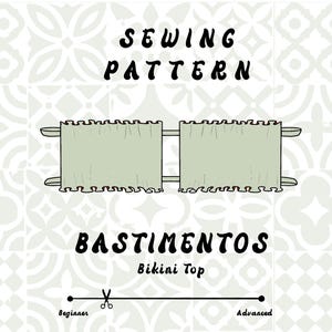 Bikini Top Sewing Pattern | Bandeau Top | Seamless and Reversible | PDF | Sizes XS-2XL | Digital Download