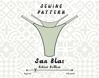 Bikini Bottom Sewing Pattern | High Rise, Cheeky, Reversible (PDF Digital Download)