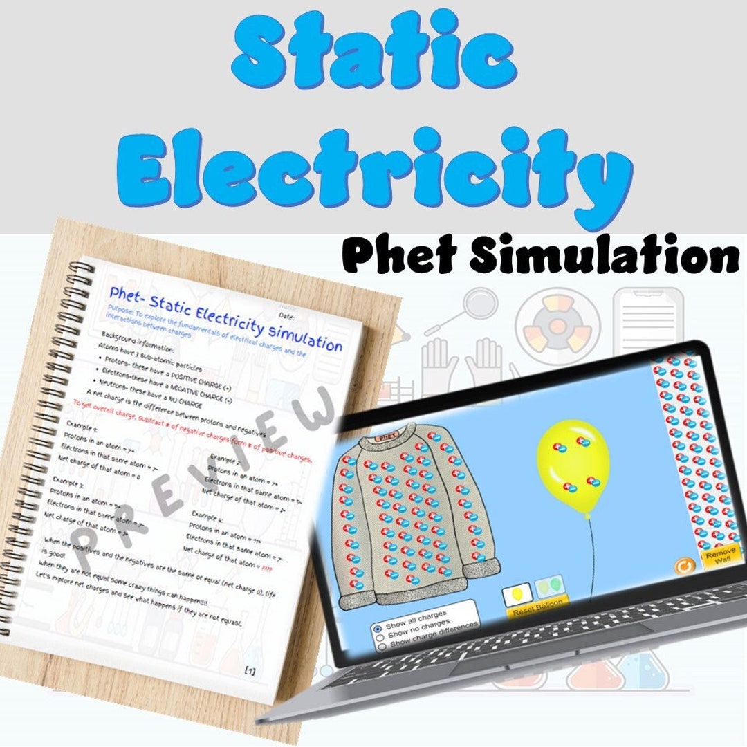Static Electricity Phet Simulation (Download Now) Etsy