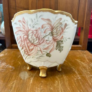 Antique MR Limoges cache pot vase.