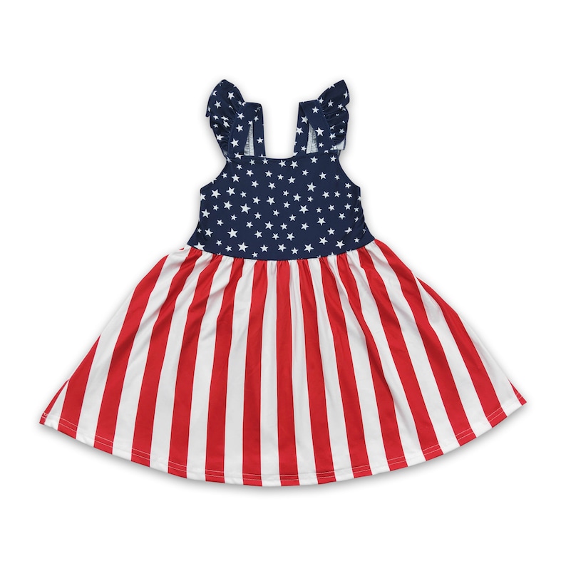 American Flag Dress Star Dress Independence Day Dress July Etsy
