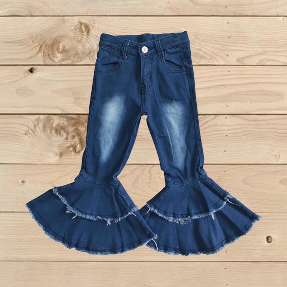 Blue jean sales ruffle pants