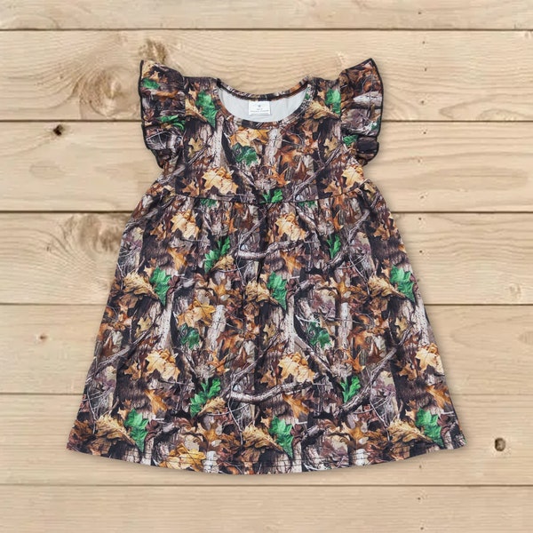 Toddle Girls Camouflage Dress,Camo Hunting Dress,Girls Summer Dress,Little Girls Camo Dress,Country Girls Camo Dress,Green Camo Dress Gift