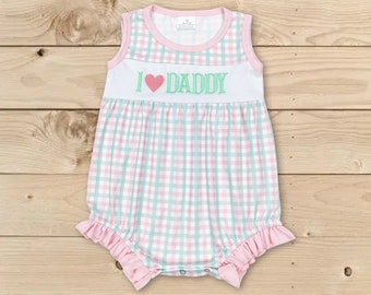 I love daddy romper,fathers day romper,baby romper,gift for dad,toddle girls romper,sister brother matching romper