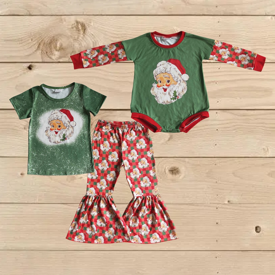 Toddle Girls Christmas Santa Claus Romper,infant Romper,holiday Bubble