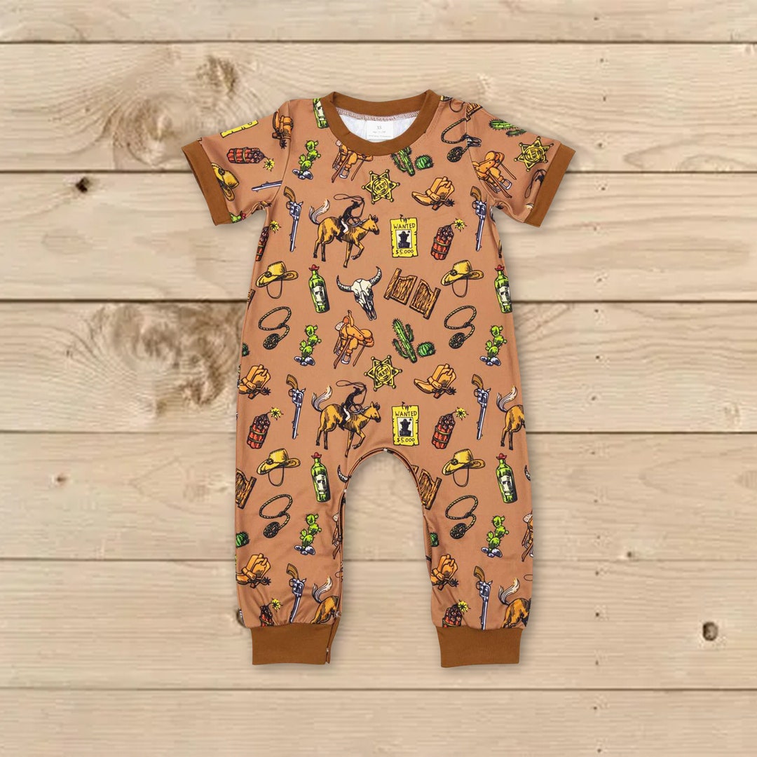 Cowboy Romper,cow Western Romper,western Cowboy Romper,toddler Baby