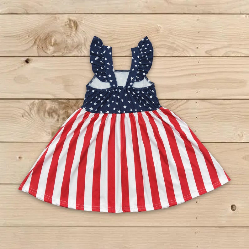 American Flag Dress Star Dress Independence Day Dress July Etsy