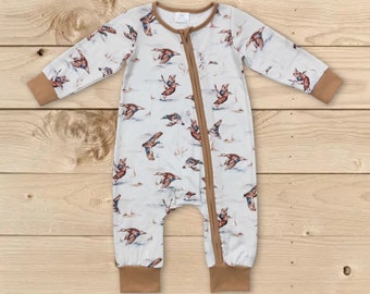 toddle duck romper,baby duck romper,kids duck romper,mallard duck romper,boy hunting romper,spring fall season romper,baby boy clothes