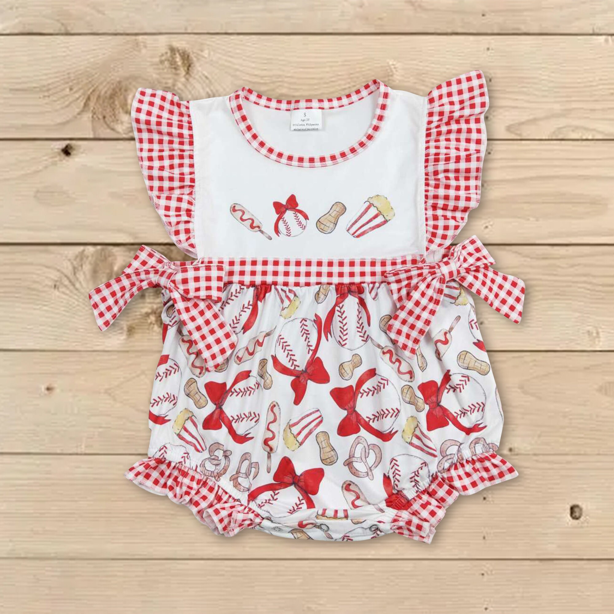 Baby girl baseball romper cheap