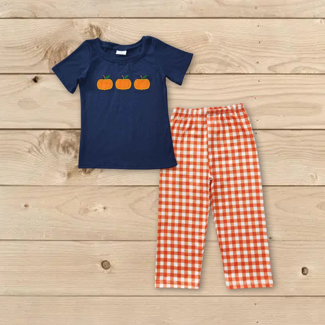 Boy's Pumpkin Cord Overall Set main image 1